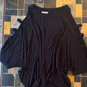 Maurices Black Cold Shoulder Blouse